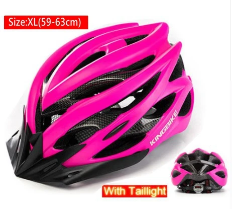 J-629-pink1 KINGBIKE велосипедный шлем велосипедного шлема дорожный велосипед для мужчин и женщин Casco Ciclismo горный велосипед Ultralight интегрально-Формованный со световыми велосипедными шлемами - Цвет: J-629-pink1