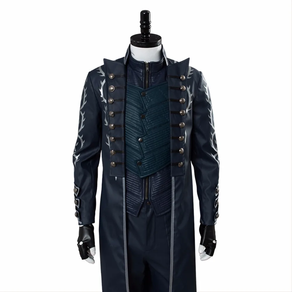 DMC 5 вержиль Косплей Костюм DMC может крик вержиль куртка пальто полный комплект жилет брюки наряд Взрослый Хэллоуин костюм для мужчин и женщин