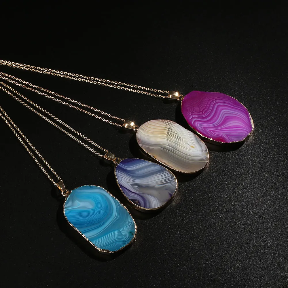 Мужские и женские ожерелья с Императорским кварцевым камнем ожерелье