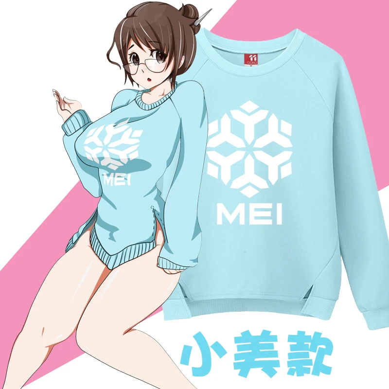 Аниме! Костюм для косплея OW DVA Mei SOLDIER:76 с милым Кроликом свитер круглым воротником
