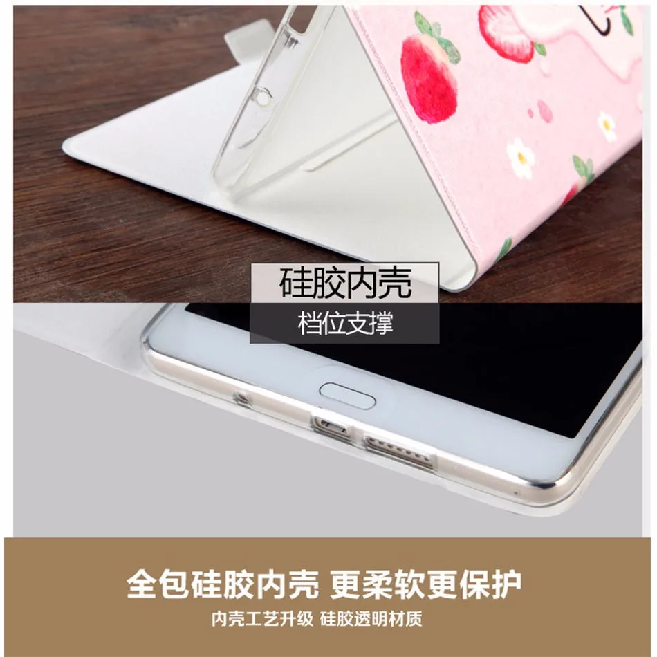 Детский чехол с мультяшным рисунком для huawei MediaPad M3 BTV-W09 BTV-DL09, 8,4 дюймов, чехол s, подставка для планшета, модный кожаный чехол+ ручка
