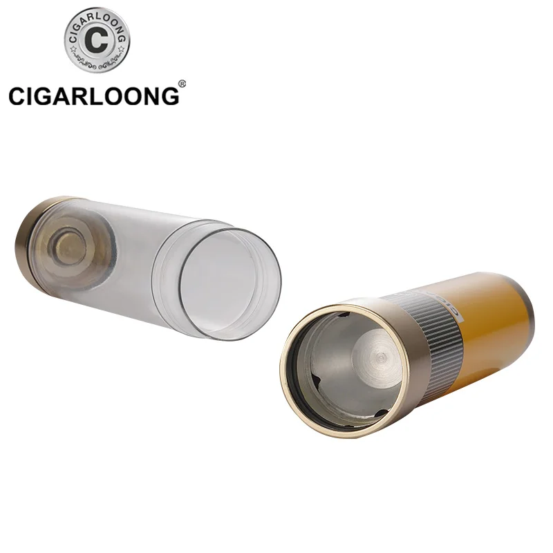 COHIBA трубки Чехол держатель 1 Сигары Портативный хьюмидор встроенный увлажнитель