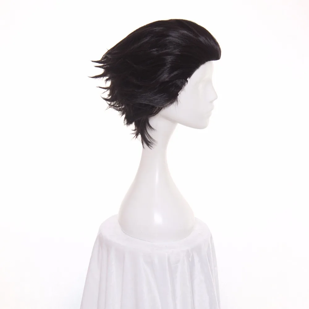 Ccutoo 12 дюймов Феникс Райт черные короткие без челки синтетические волосы косплей
