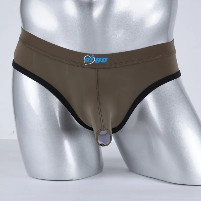 Сексуальные мужские Гладкие трусы с рукавом для пениса нижнее белье