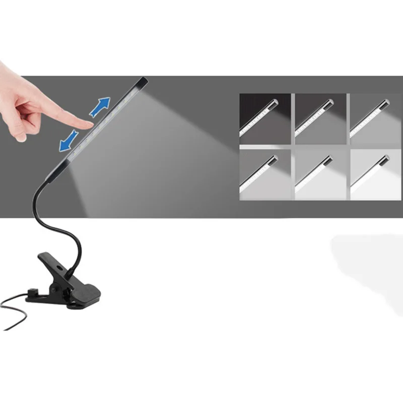 Светодиодная лампа для чтения перезаряжаемый светильник книг Гибкая Настольная