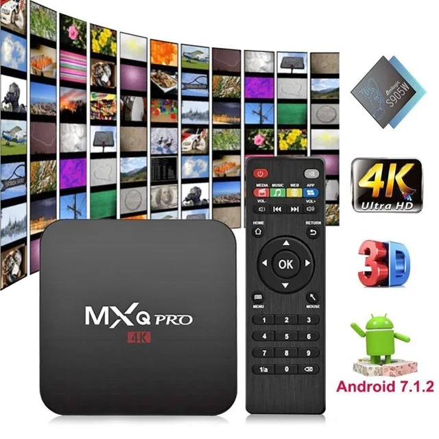 MXQ PRO 4K RK3229 четырехъядерный процессор 64 бит Android 7 1 Гб ram 8 rom tv Box 2 4G wifi HD Smart