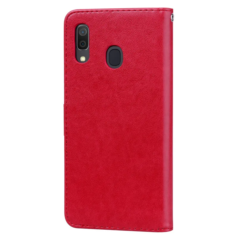 3D цветок тисненый кожаный чехол для samsung Galaxy A30 Чехол Мягкий ТПУ кошелек-книжка на магните чехол для Coque samsung A30 чехол для телефона