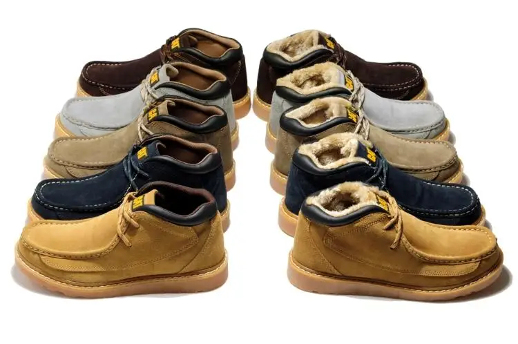 Men's winter cotton shoes tooling boots cow muscle outsole snow the trend of casual ankle | Обувь