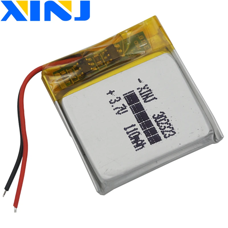 XINJ 2 шт. 3 7 V 110 mAh Li po полимерная Батарея 2pin JST PH 1 0/1 25/1 5/2 0/2 54 мм 302323 для стерео система
