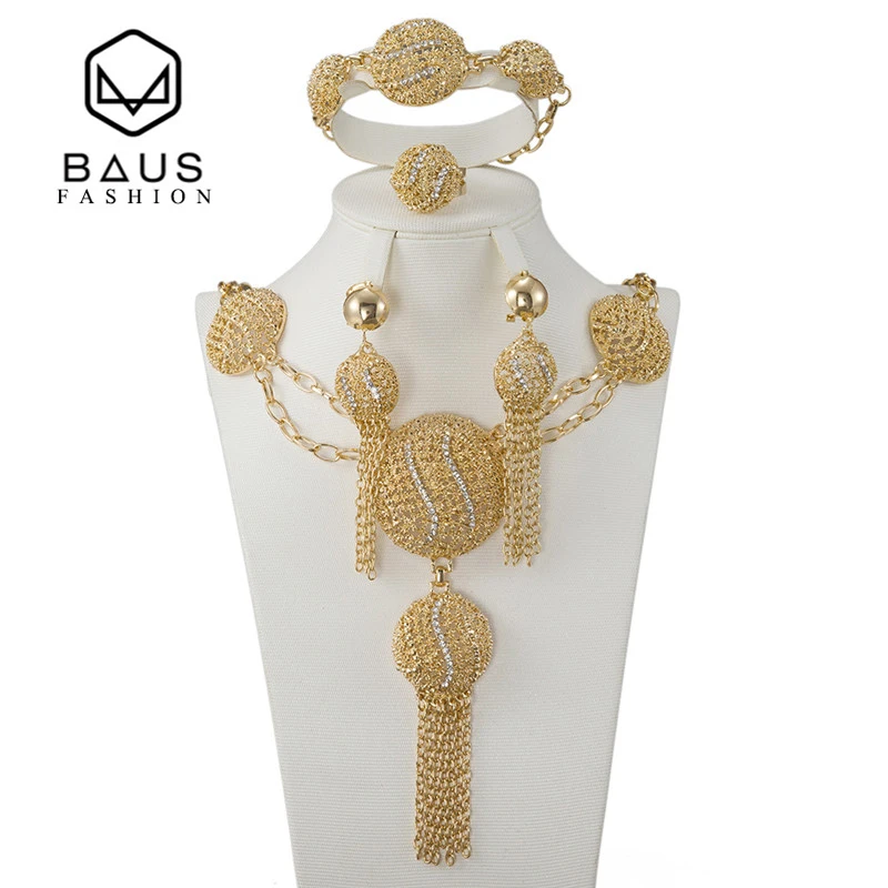 BAUS 2017 модные Дубаи Ювелирные наборы свадебный подарок нигерийская Свадьба