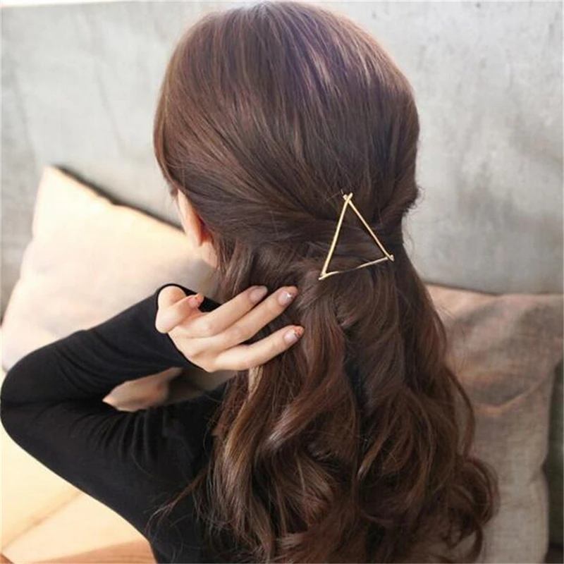 New Brand Hairpins Triangle Moon Hair Pin Jewelry Lip Round Clip For Women Barrettes Head Accessories |