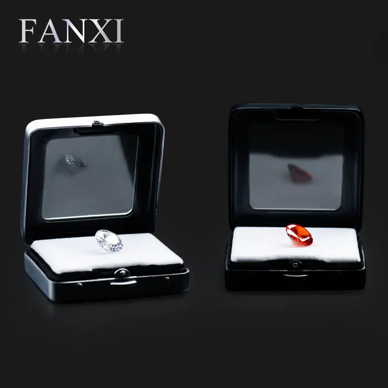 FANXI Новая черная или Серебряная коробка для демонстрации бриллиантов