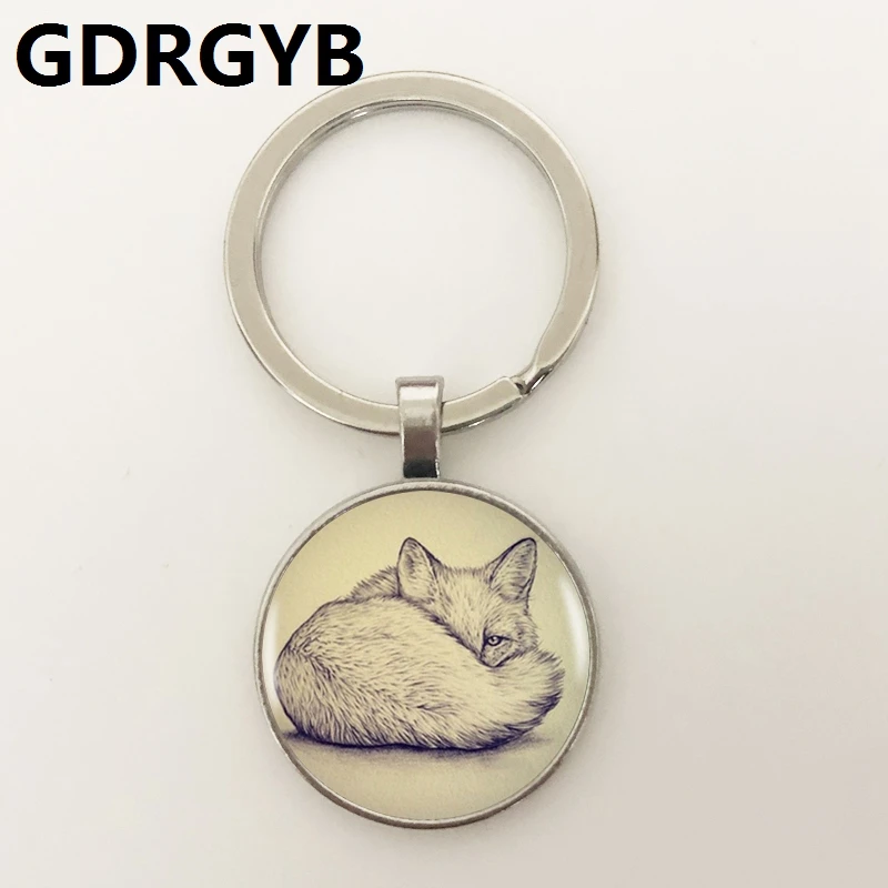 GDRGYB Heat 2019 Серебряная Пряжка для ключей лисы женщин аксессуары платья стеклянные