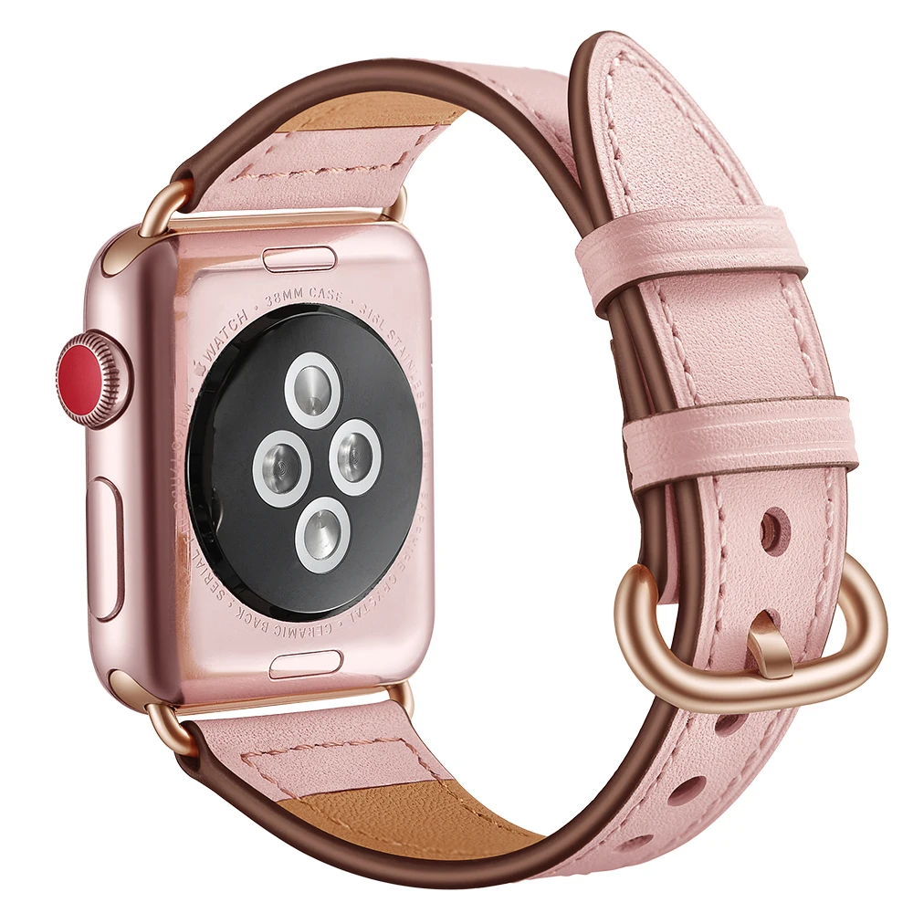 Элегантный женский ремешок из натуральной кожи для часов Apple Watch 38 40 42 44 мм Новый