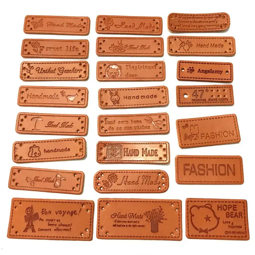 23 стиля 30 шт./лот нашивки из искусственной кожи для одежды сделай сам Zakka