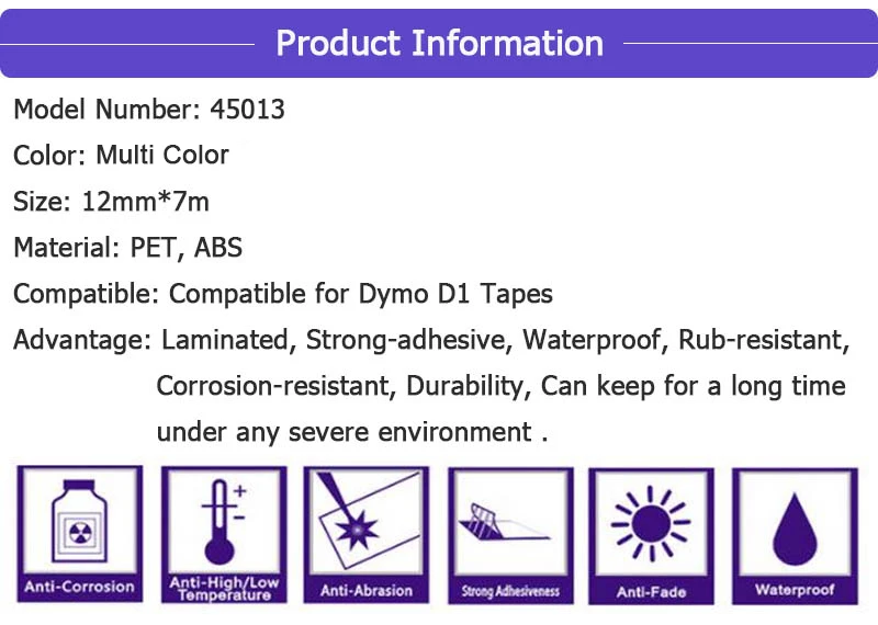 CIDY многоцветный 45013 40913 43613 45018 40918 45016 12 мм Dymo D1 этикетки ленты для Dymo LM160 LM280 Dymo PNP