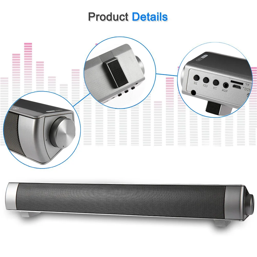 HIFI беспроводная звуковая панель Bluetooth колонка тонкая магнитная коробка сабвуфер