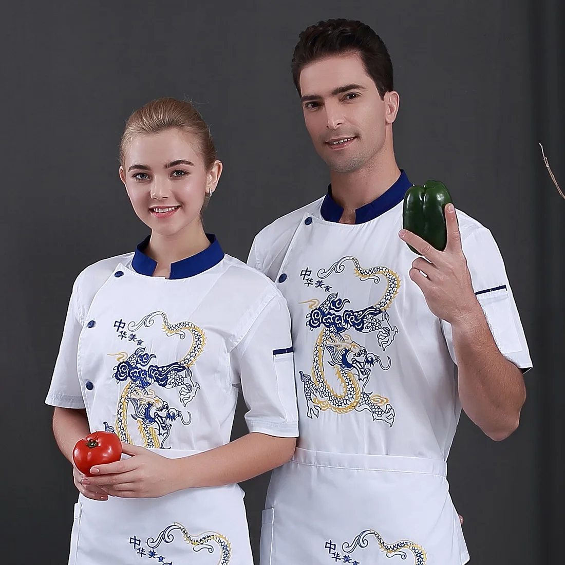 Новая форма шеф-повара, ресторанная кухонная униформа, мужские и женские рубашки с коротким рукавом, дышащая летняя одежда, рабочая одежда, обслуживание еды