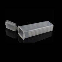 10 pcs plastic rectangle microscope glass holder slide box for 5 slides laboratory supplies