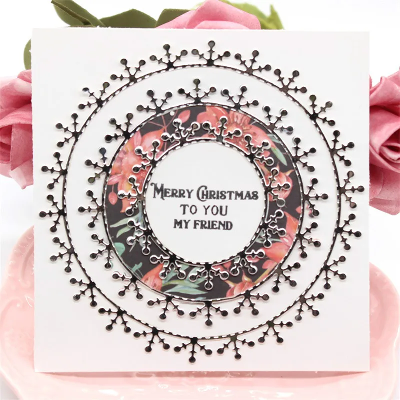 2019 Рождественская Снежинка Doily рамка металлические пресс формы для сделай сам