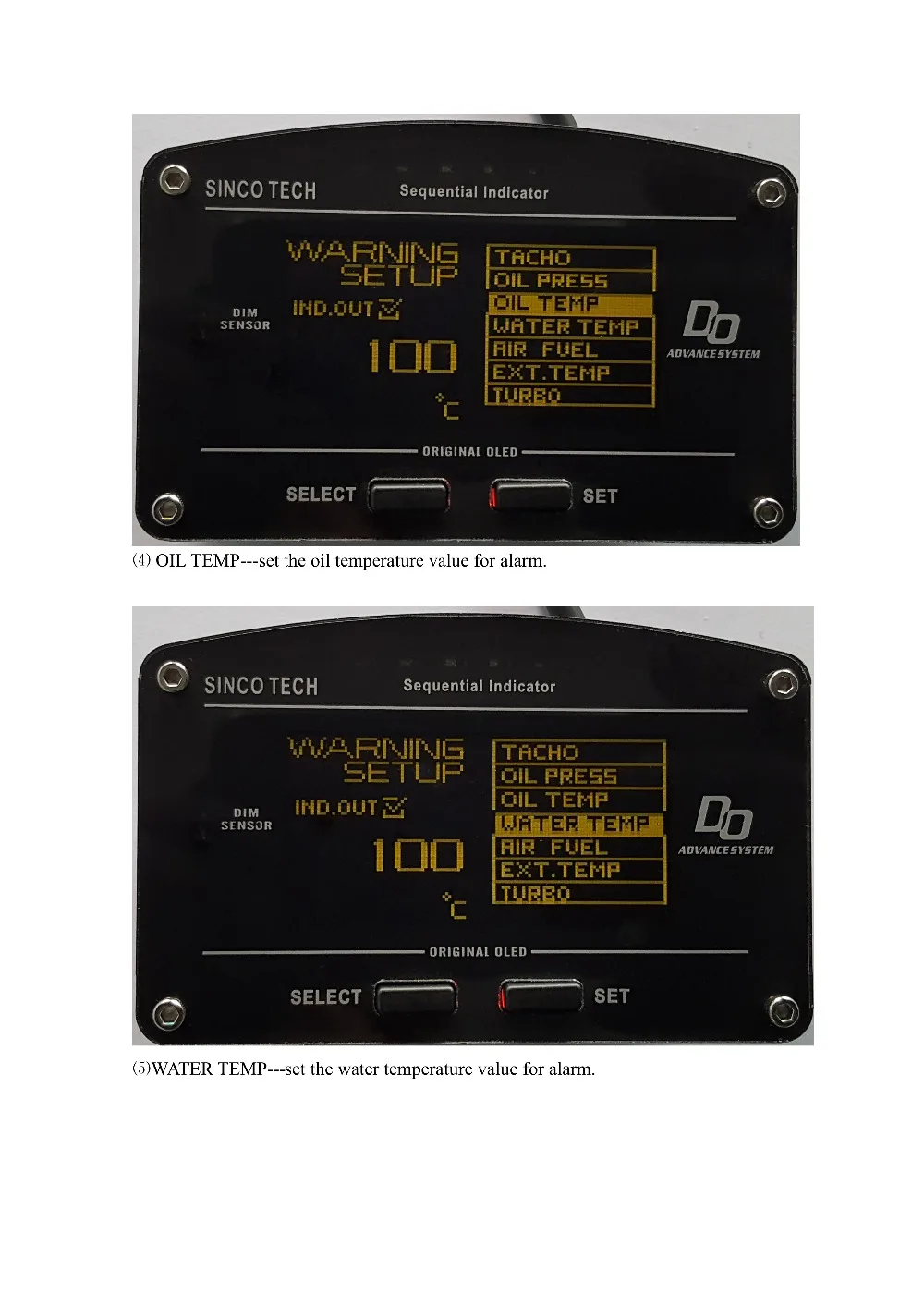 Dynoracing 10 в 1 Стиль Авто Цифровой измеритель OLED цифровой тахометр полный Сенсор комплект электрического автомобиля метр YC101196
