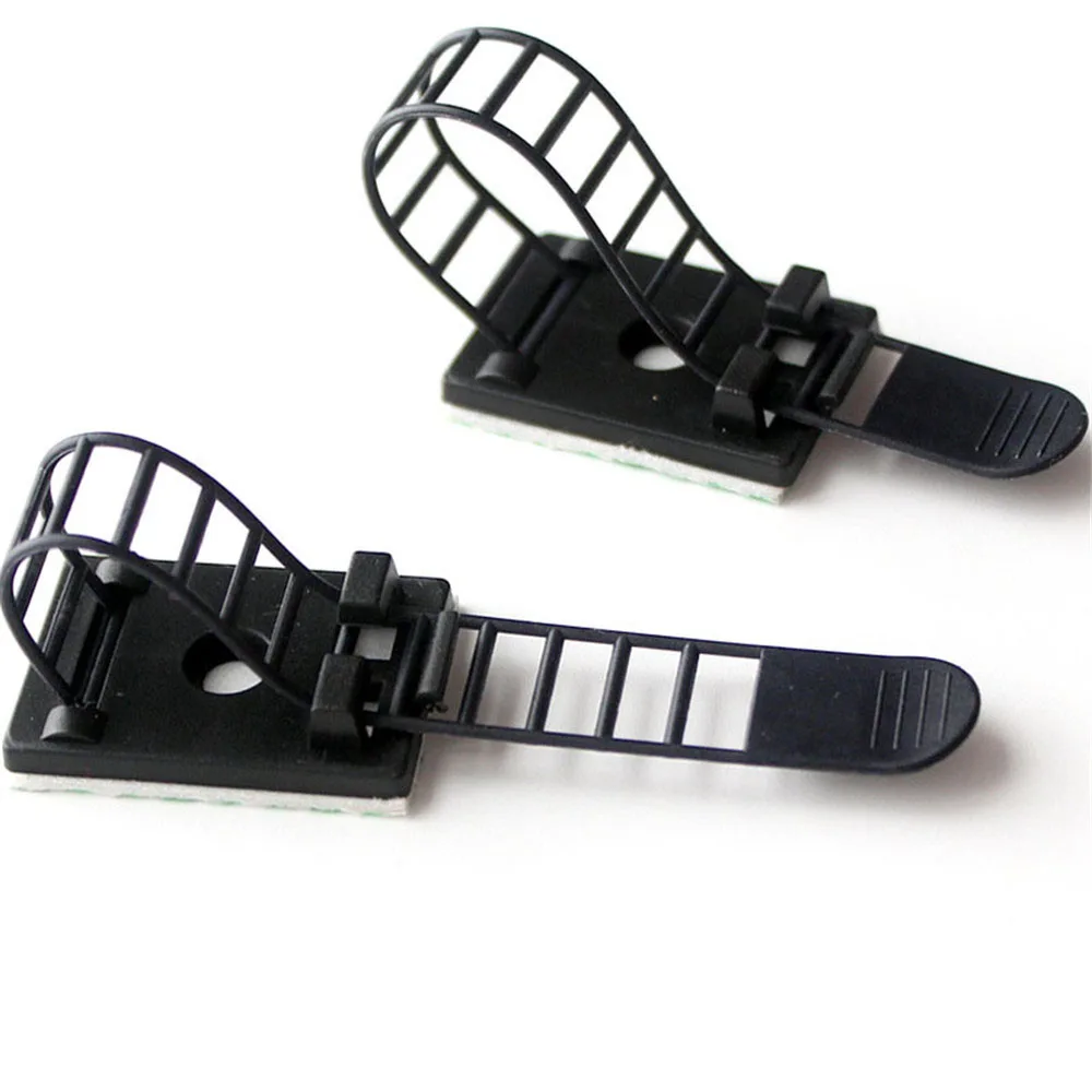 10 шт. зажимы для кабелей 18*25 мм настольный кабель регулируемый держатель