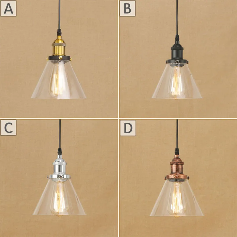 

loft Retro Pendant Lamp Adjustable Suspension Luminaire Creative Glass Pendant Light For Cafe Bar Pendant Lights Indoor Lighting