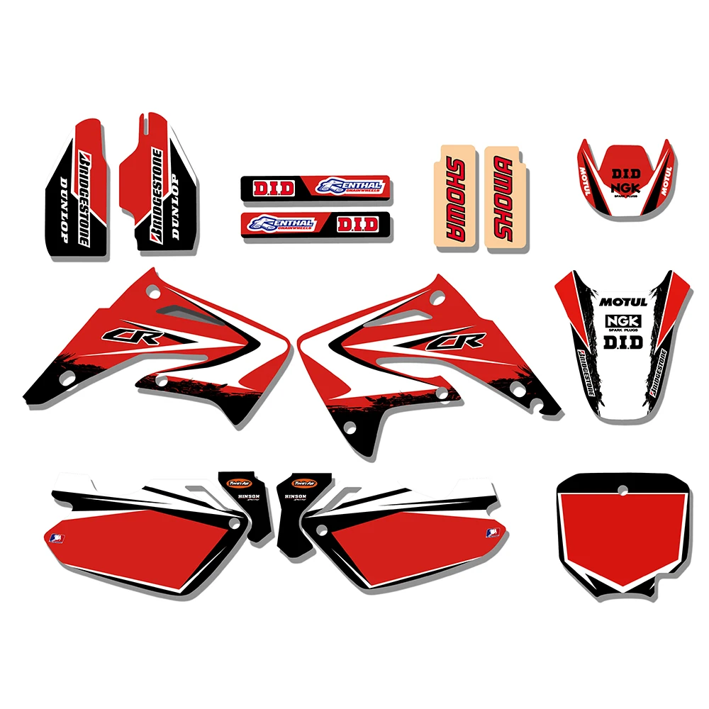 Набор наклеек TEAM GRAPHICS & BACKGROUND DECAL для Honda CR85R CR85 2003 2004 2005 2006 2007 2008 2009 2010 2011 2012 CR 85