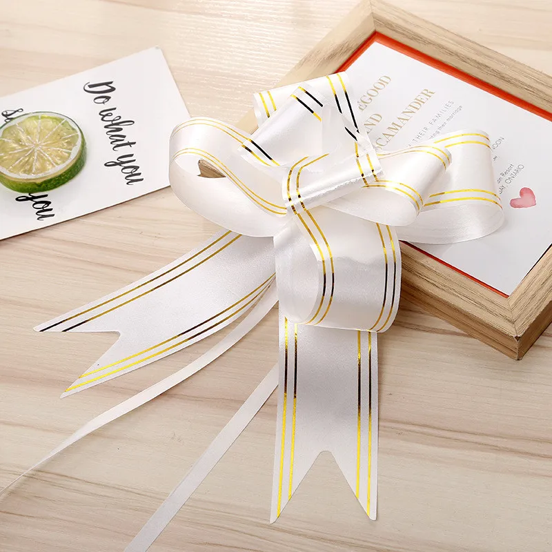 white 10 шт. Weding подарки для гостей DIY Pull луки подарок ленты День Святого Валентина подружки невесты подарочные свадебные сувениры и подарки персонализированные - Цвет: white