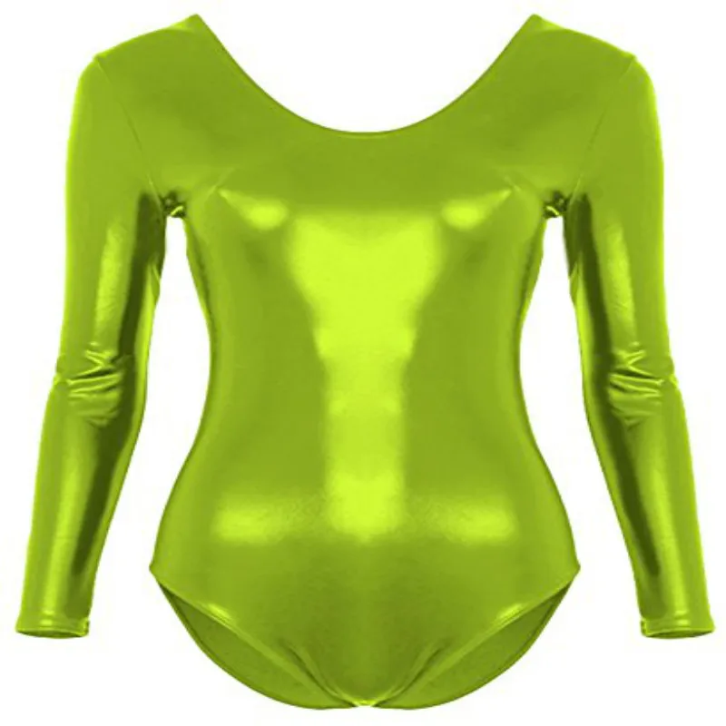 10 цветов с длинным рукавом блестящая металлизированная лайкра спандекс круглый