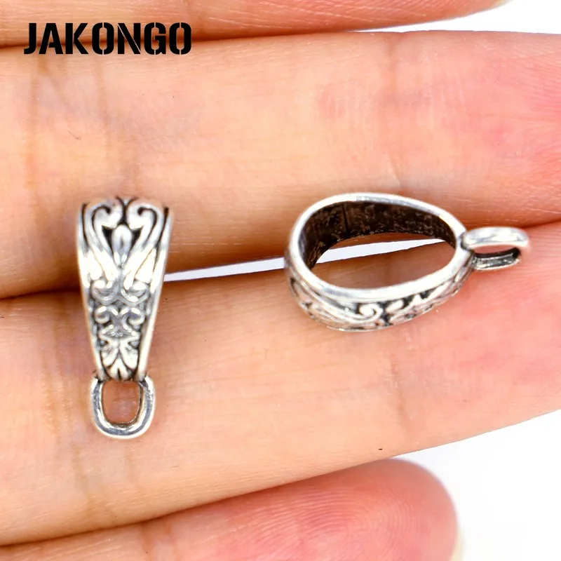 JAKONGO 20 шт. Тибетский посеребренный зажим подходит для европейских браслетов