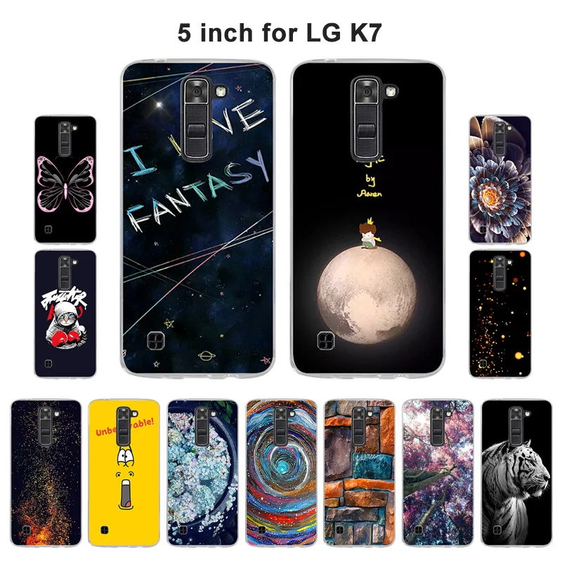 Чехол накладка для LG Tribute 5 / K7 модный прозрачный чехол сотового телефона с