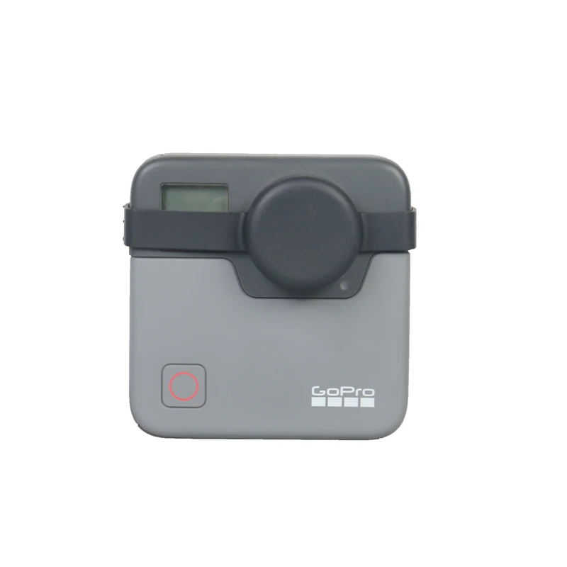 Крышка объектива PC мягкий клей защитный чехол черный для GoPro Fusion 360 градусов