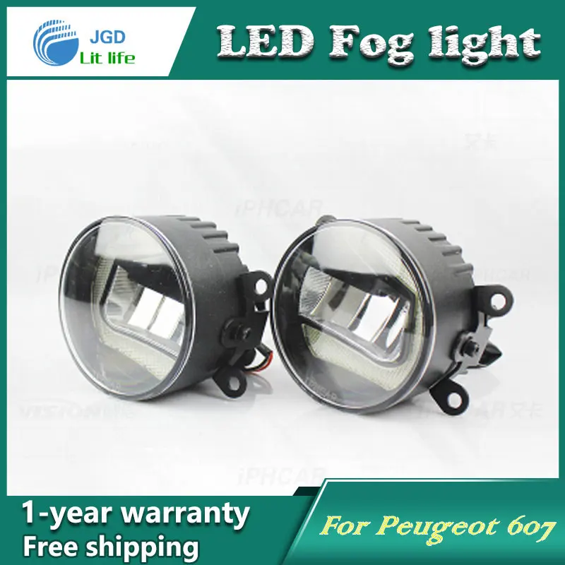 Super White LED Daytime Running Lights case For Peugeot 607 Drl Light Bar Parking Car Fog 12V DC Head Lamp | Автомобили и