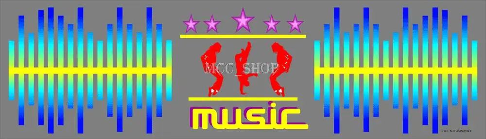 90*25 см автомобиля Стикеры музыкальным ритмом майка светодиодный вспышка