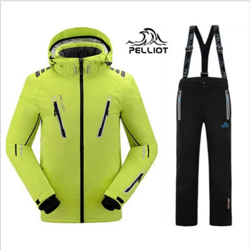 FREE SHIPPING Guarantee authentic! PELLIOT Male Ski Suits Jacket+Pants Men's Water-Proof Thermal Cottom-Padded Snowboard Ski Set