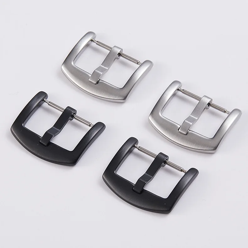

Genuine universal sport watch buckle clock accessories black / silver watch button 316L steel 18mm 20mm