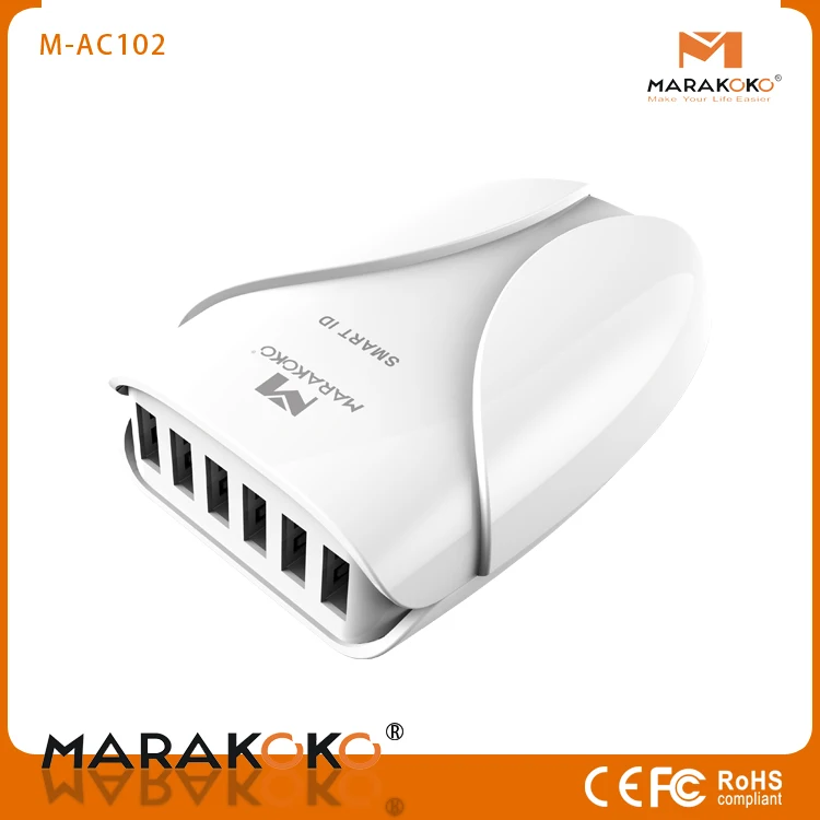 Marakoko M AC102 6 Порты и разъёмы 36 Вт USB Зарядное устройство Desktop зарядная станция Выход
