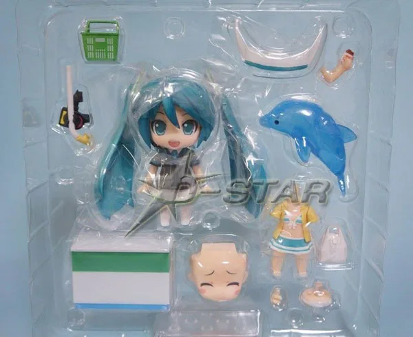 Бесплатная доставка Симпатичные 4 &quotNendoroid Vocaloid Hatsune Мику Happy kuji Лето Ver. ПВХ