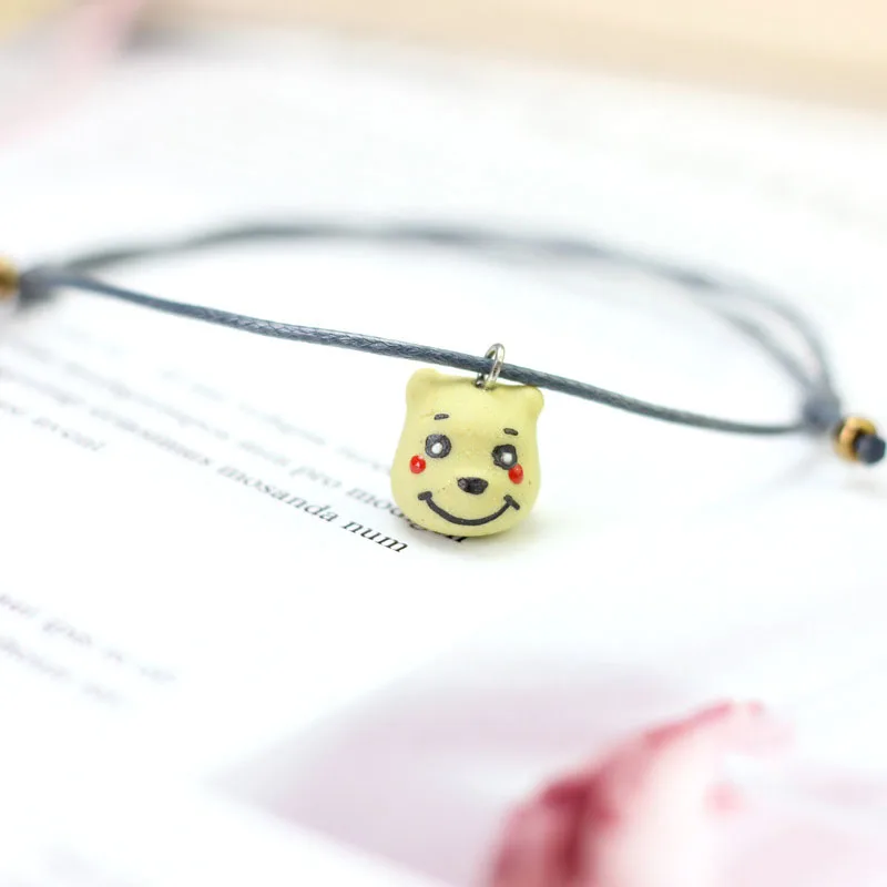 Fashion handmade hand-drawn cartoon weave ceramic bracelet monkey animal student small gift summer female jewelry | Украшения и