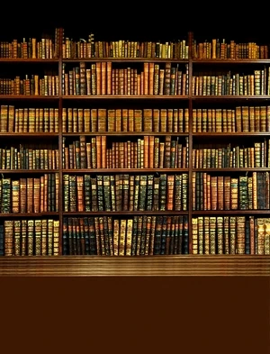 Фотофоны на заказ с книжным шкафом библиотекой книжкой из виниловой ткани для
