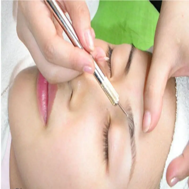 Тату иглы для губ 10 шт. 9 пин Перманентный макияж тату бровей микроблейдинг 3D