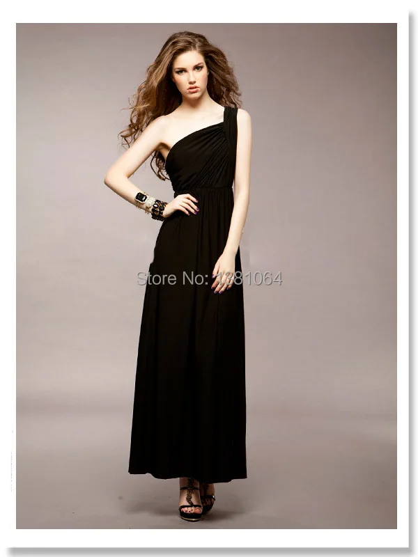 Vestidos De Festa 2014 New Arrival A-Line Chiffon Long Formal Evening Dresses Sexy Design One Shoulder Prom Party Dress | Свадьбы и