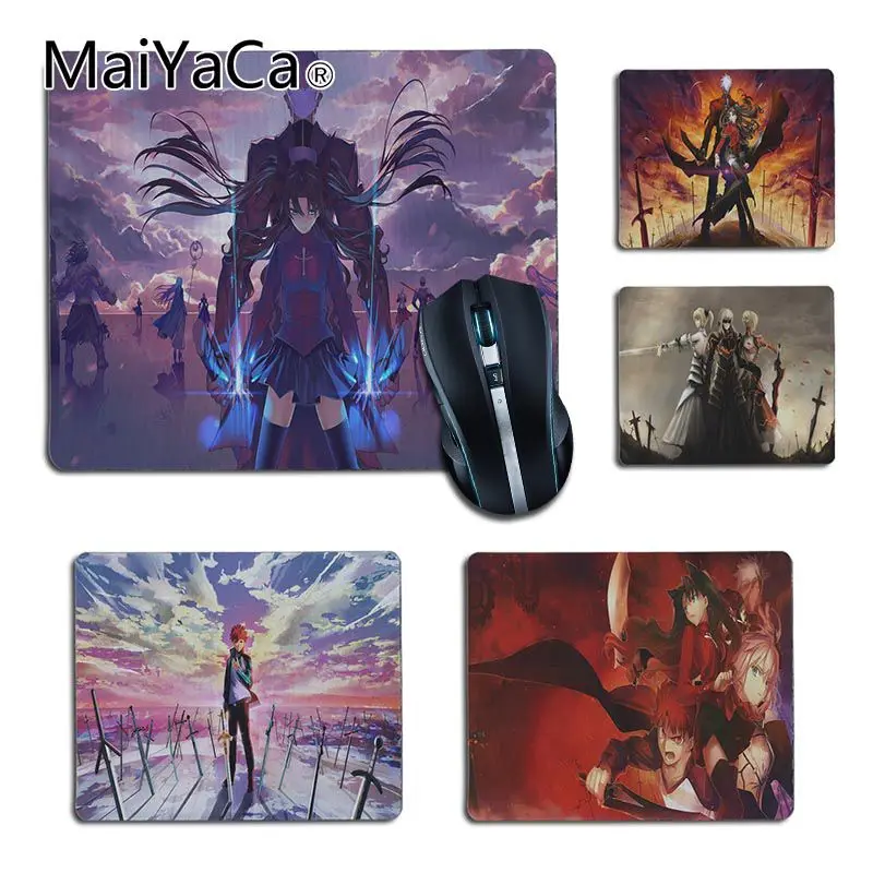 

MaiYaCa Simple Design Fate Stay Night comics mouse pad Unique Desktop Pad Game Mousepad for Dota2 CS LOL Player gaming mouse pad