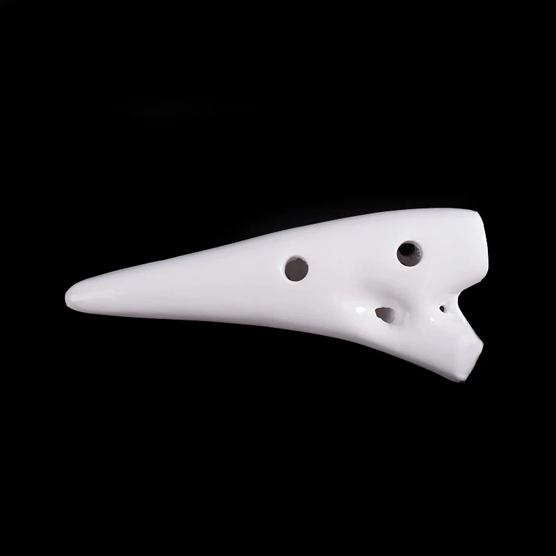12 отверстий Alto C тон флейта окарина узор в китайском стиле белая керамика для