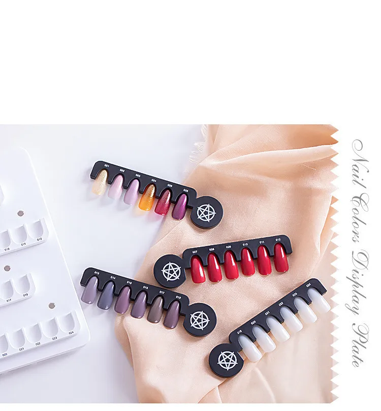 Цветная карта для ногтей 24 Сетки цветная рамка Магнитная адсорбционная дисплей