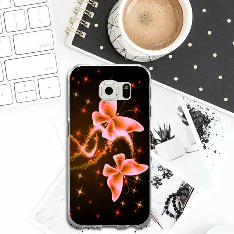 Beautiful Butterfly Flying Slim Soft TPU Phone Case Cover for Samsung Galaxy S2 S4 S5 S6 S7 S8 S9 Edge Plus Note 2 3 4 5 8 |