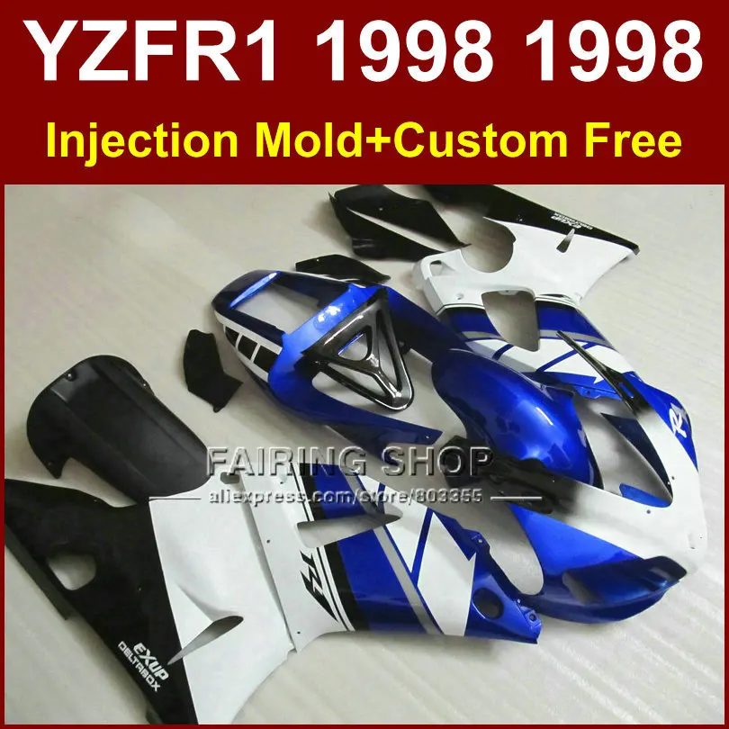 Комплект обтекателей P6RV для YAMAHA YZF R1 YZF1000 98 99 инъекция мотоцикла темно синие белые