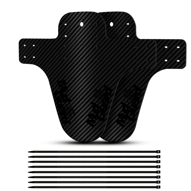 2pcs black Новинка, аксессуары для горного велосипеда, брызговик, 3D углеродное волокно, Twill, велосипедный горный велосипед, крылья, задние брызговики, крылья для шоссейного велосипеда - Цвет: 2pcs black