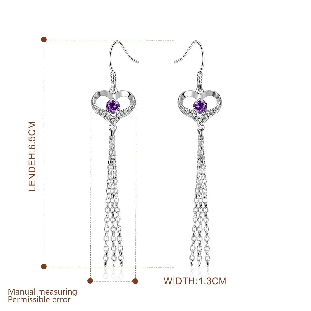 Новые Модные посеребренные серьги для женщин синий/белый кристалл циркония три